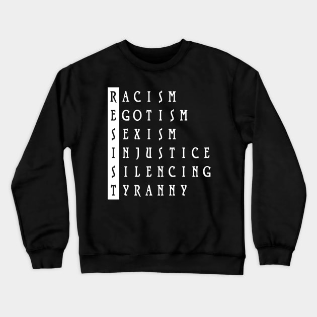 Resist : 45th president political protest Crewneck Sweatshirt by freeves